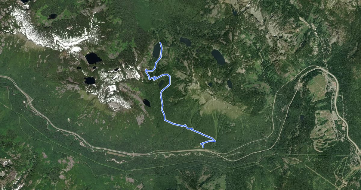 Маршрут Pratt Lake Trail на спутниковом снимке