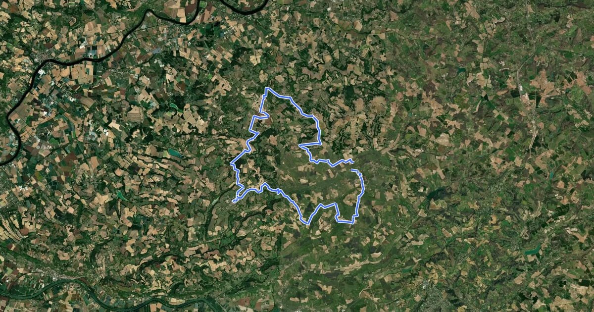 Маршрут Prayssas Cœur de Pays- VTT - 35.9 km на спутниковом снимке