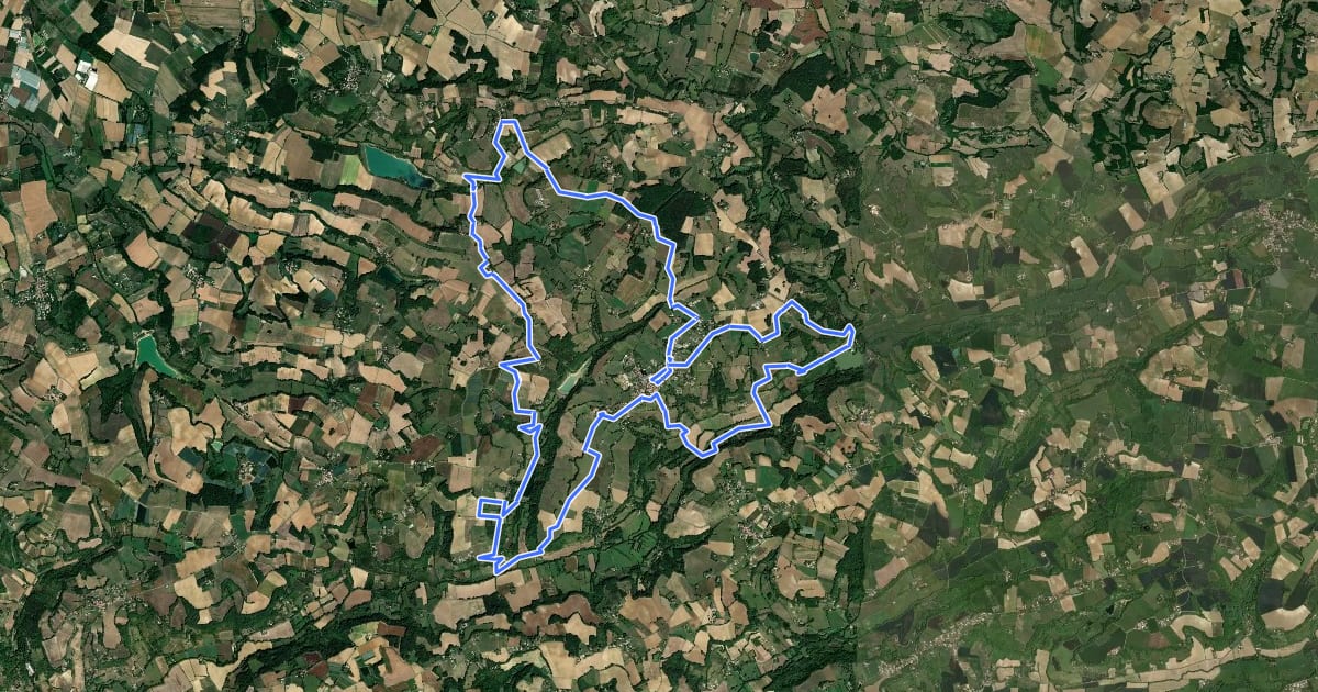 Маршрут Prayssas Neguenou Quittimont - VTT - 27.7 km на спутниковом снимке