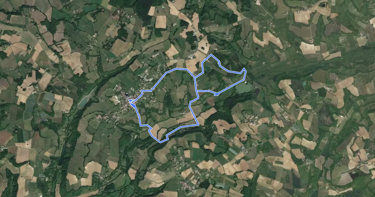 Маршрут Prayssas, tourisme au pays du chasselas - 9km на спутниковом снимке