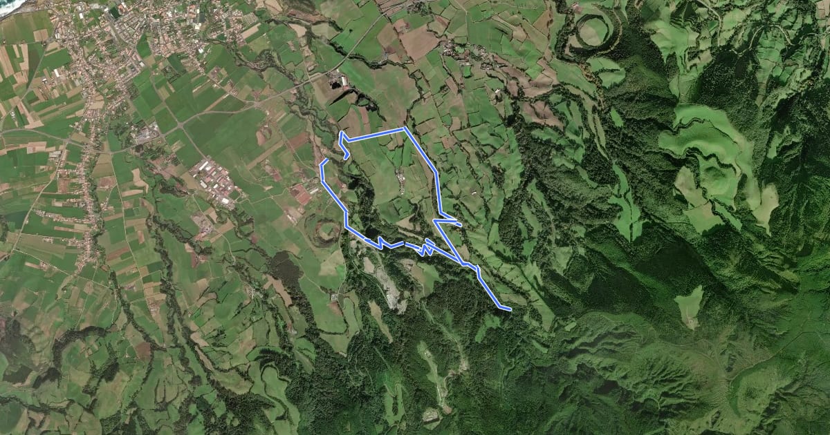 Маршрут PRC29SMI Caldeiras da Ribeira Grande - Salto do Cabrito на спутниковом снимке
