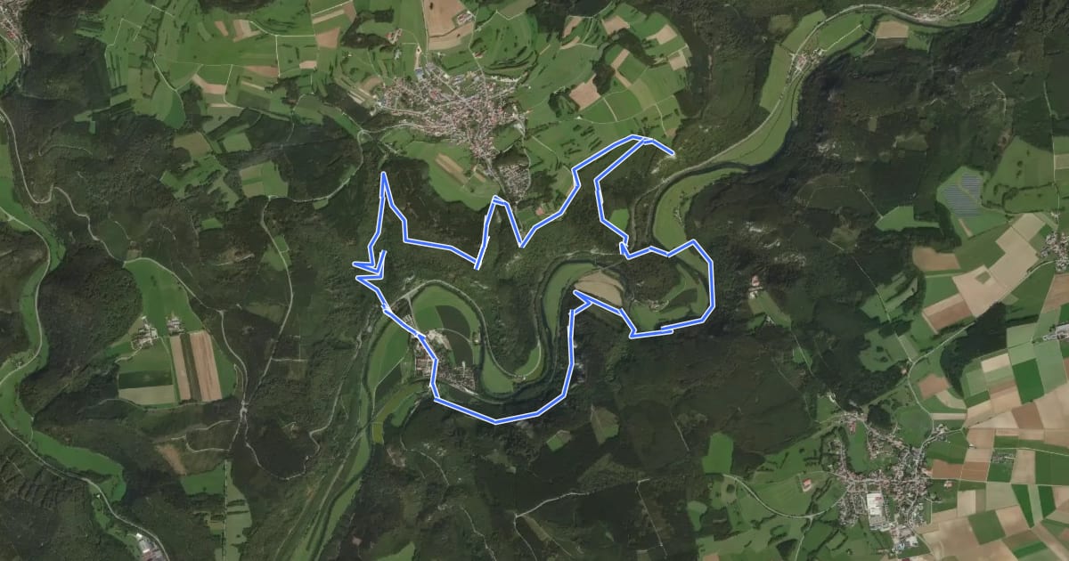 Маршрут Premiumweg Eichfelsen-Panorama на спутниковом снимке