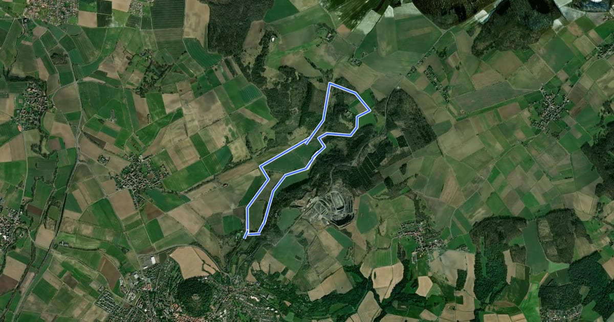 Маршрут Premiumweg Fabelweg "Falkenflug" на спутниковом снимке