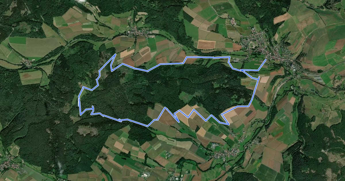 Маршрут Premiumweg Fabelweg "Herzberger Ritter" на спутниковом снимке