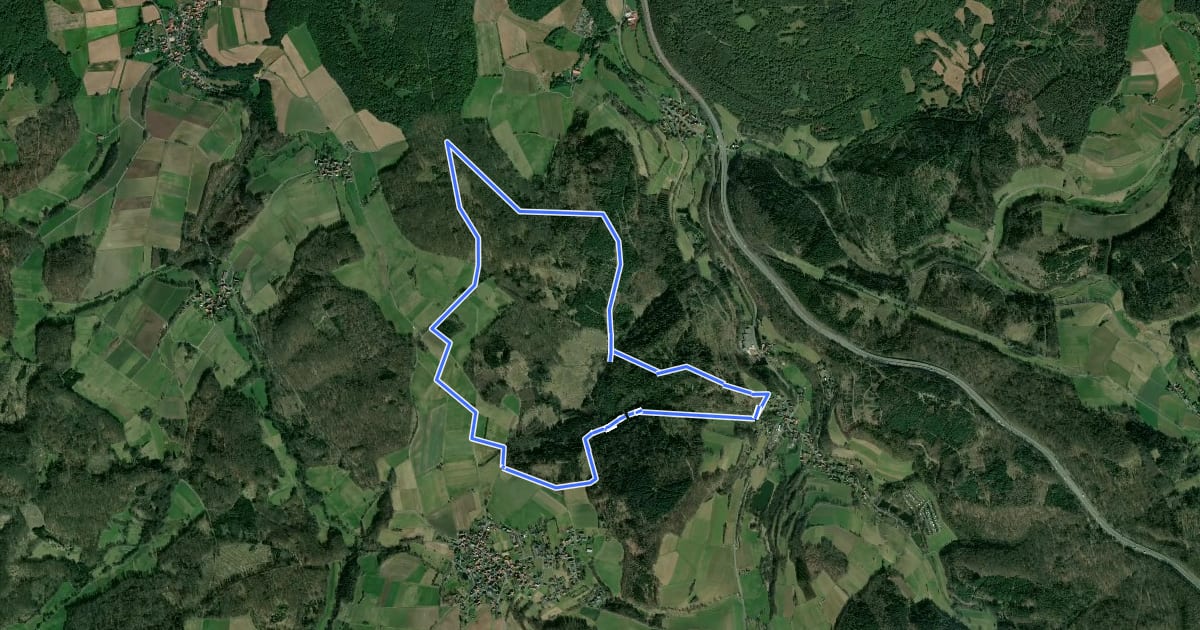 Маршрут Premiumweg Fabelweg "Lochbachpfad" на спутниковом снимке