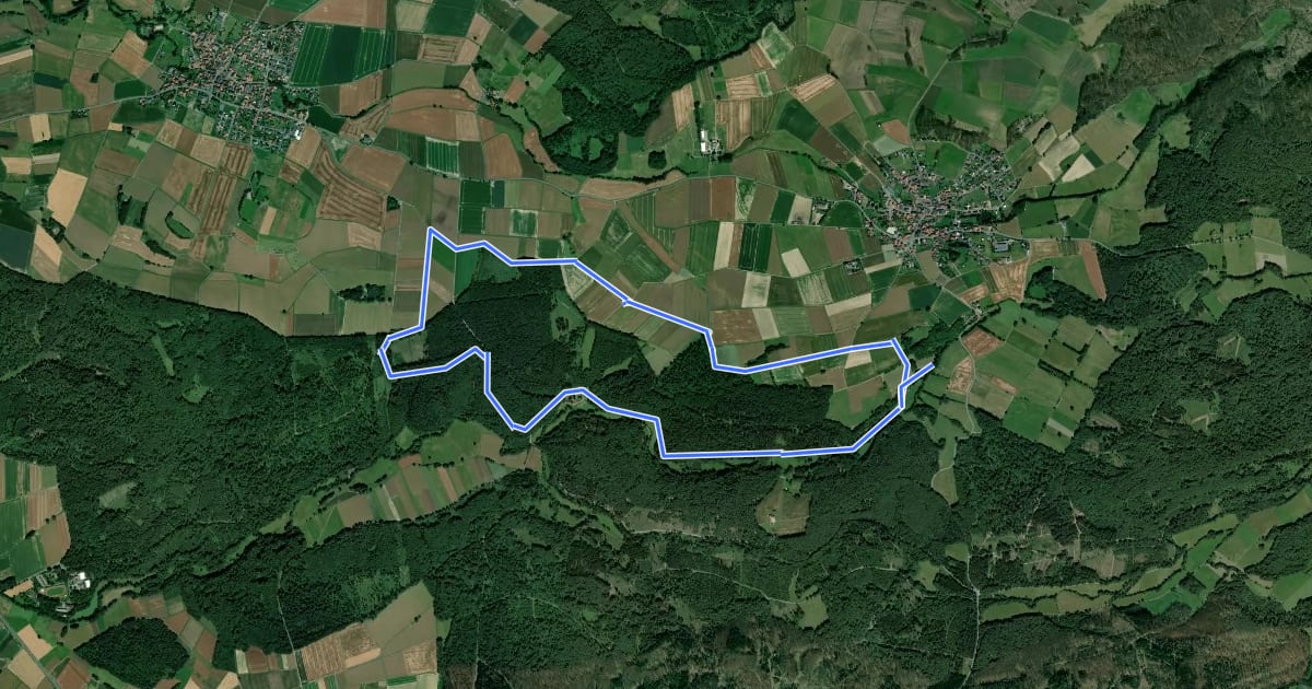 Маршрут Premiumweg Fabelweg "Mühlengrund" на спутниковом снимке