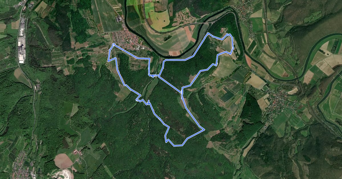 Маршрут Premiumweg P27 Burg Ludwigstein на спутниковом снимке