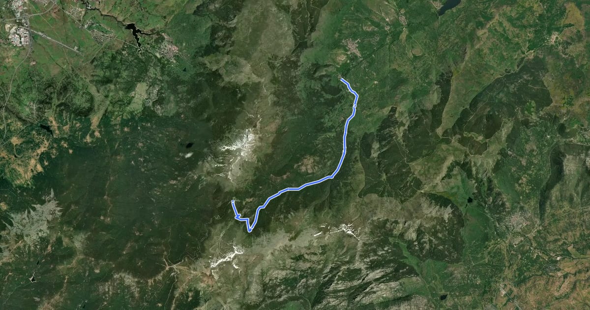 Маршрут Presa del Pradillo на спутниковом снимке