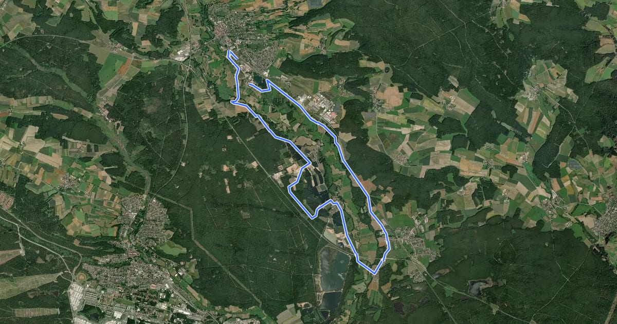 Маршрут Pressather Rundwanderweg Nr. 3 на спутниковом снимке