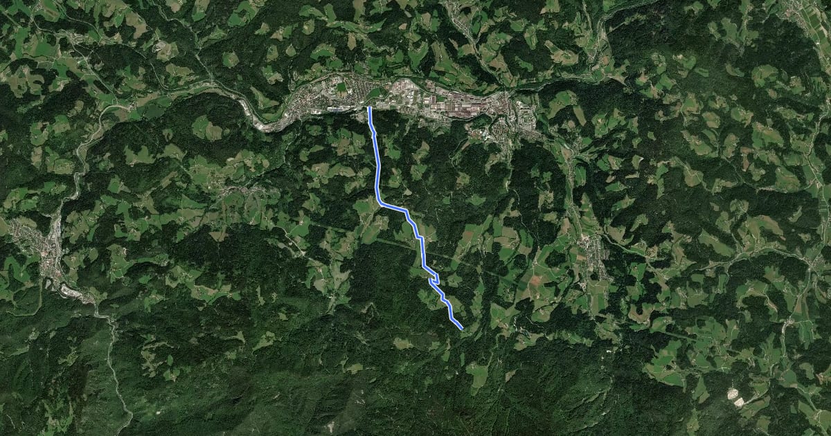 Маршрут Prevalje - Smučarska koča на спутниковом снимке