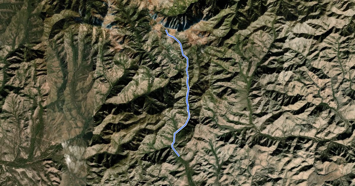 Маршрут Price Canyon Trail #224 на спутниковом снимке