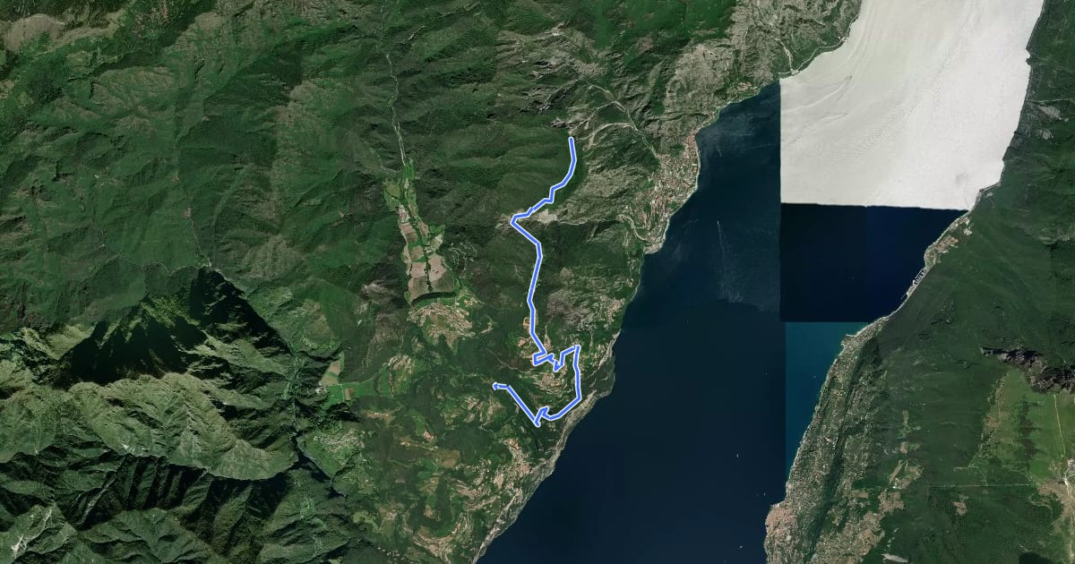 Маршрут Priezzo (Tremosine) - Malga Dalco (Limone sul Garda) на спутниковом снимке