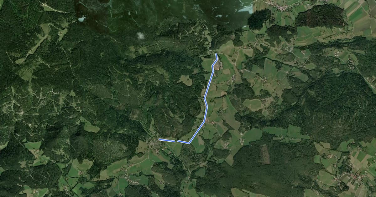 Маршрут Prigglitz - Felberhof на спутниковом снимке