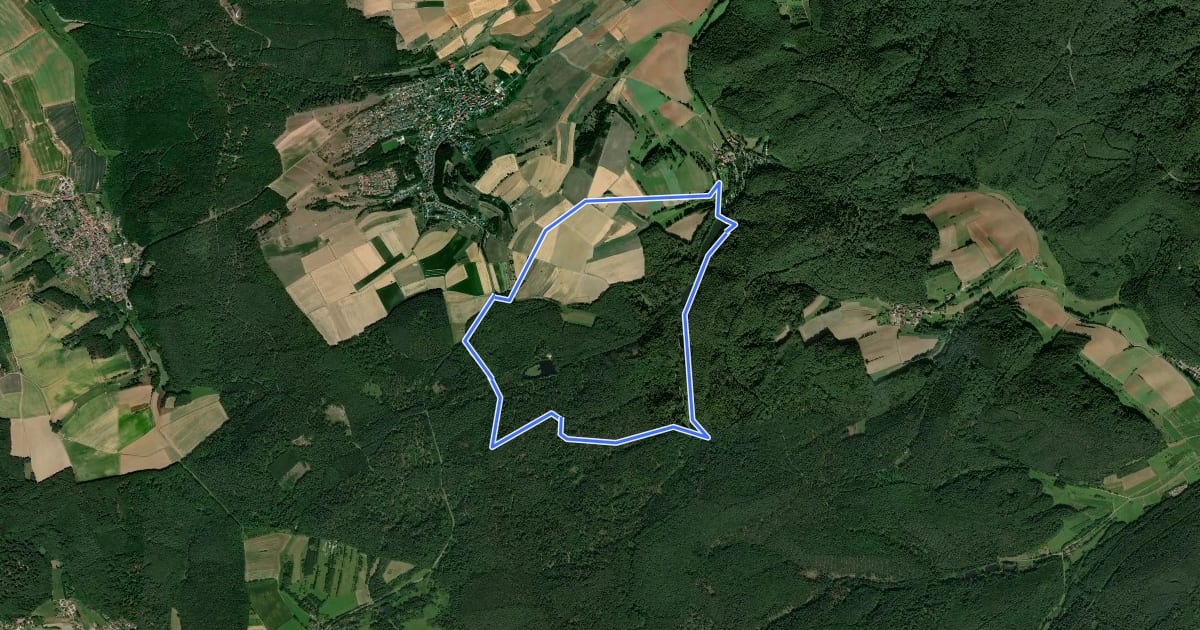 Маршрут Primmtal Wanderweg Nr. 3 на спутниковом снимке
