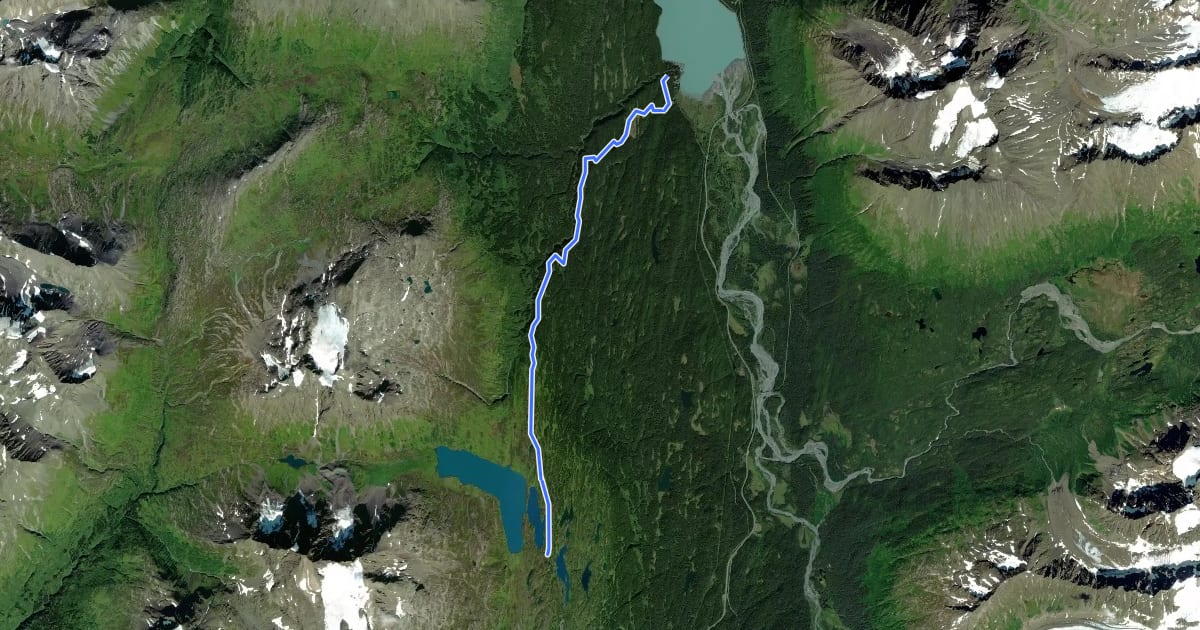 Маршрут Primrose Trail на спутниковом снимке