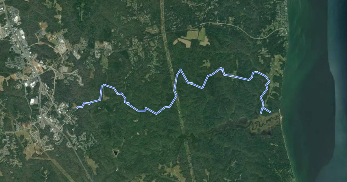 Маршрут Prince Frederick Trail на спутниковом снимке
