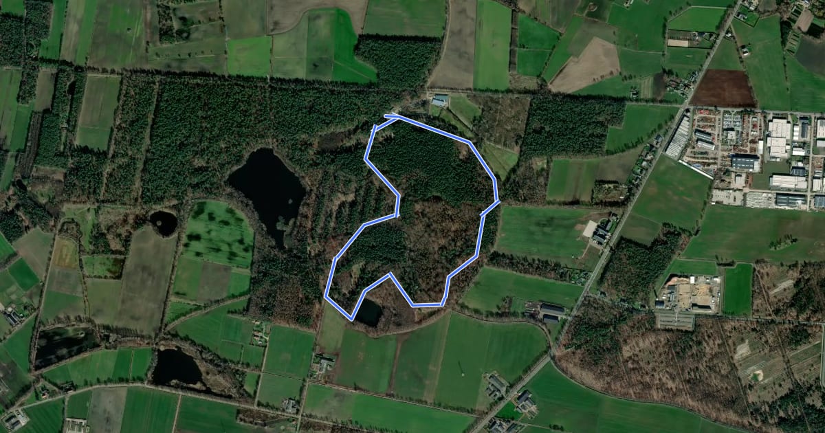 Маршрут Prinsenpark Blauw на спутниковом снимке