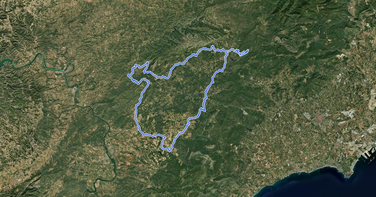 Маршрут Priorat Extrem на спутниковом снимке