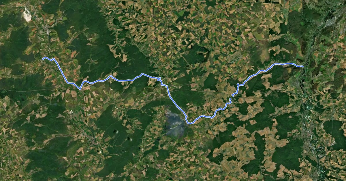 Маршрут (projet) Arnaville - Villers-sur-Meuse на спутниковом снимке