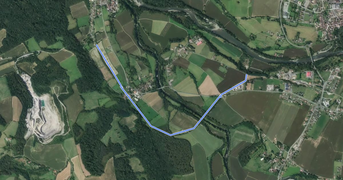 Маршрут projet - voie verte de l'EV3 à Sauveterre-de-Béarn на спутниковом снимке