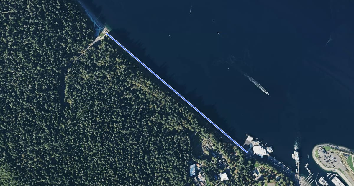 Маршрут Promenade на спутниковом снимке