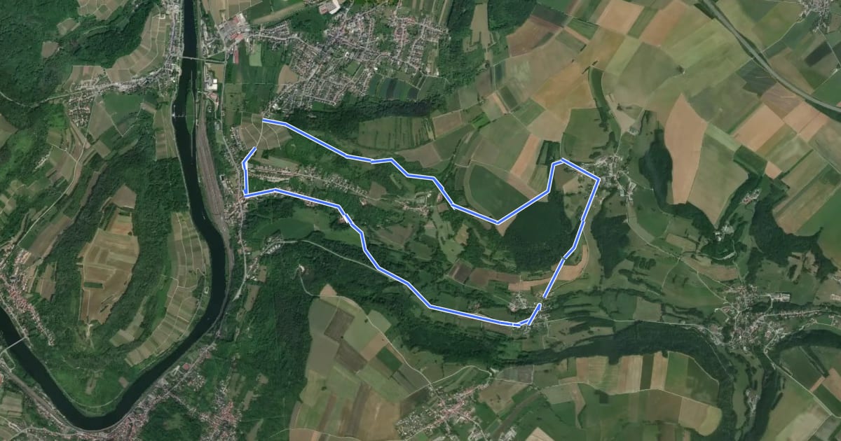 Маршрут Promenade Circulaire d'Appach на спутниковом снимке