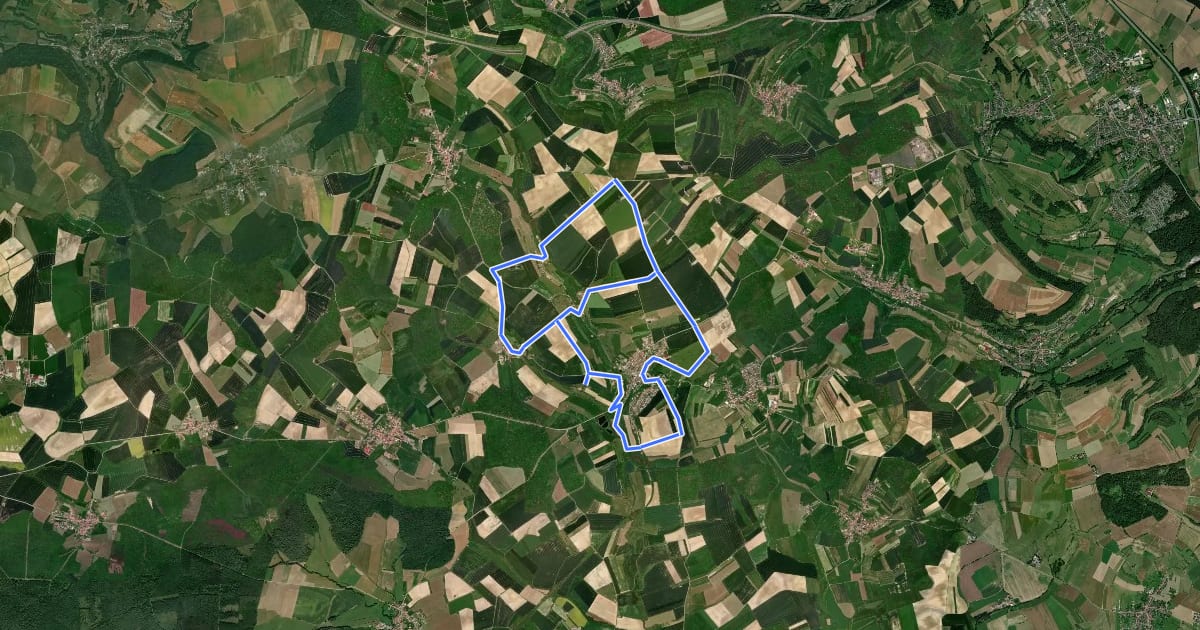 Маршрут Promenade Circulaire de Waldwisse на спутниковом снимке
