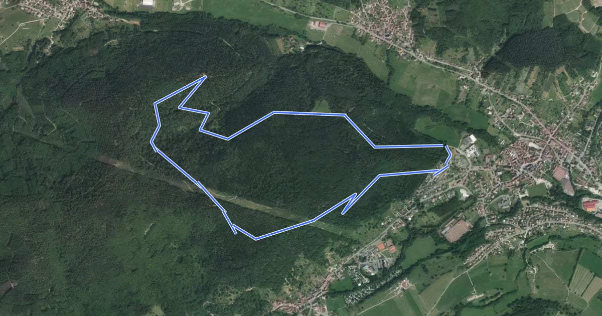 Маршрут Promenade circulaire en Forêt de Honcourt на спутниковом снимке