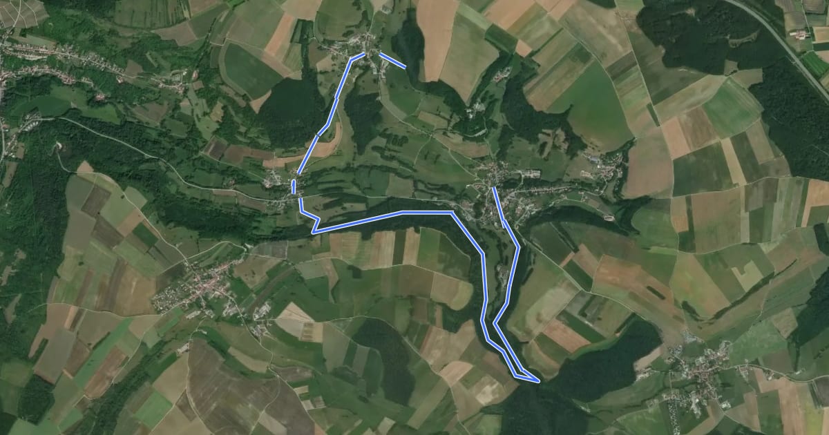 Маршрут Promenade Circulaire Manderen Merschweiler на спутниковом снимке