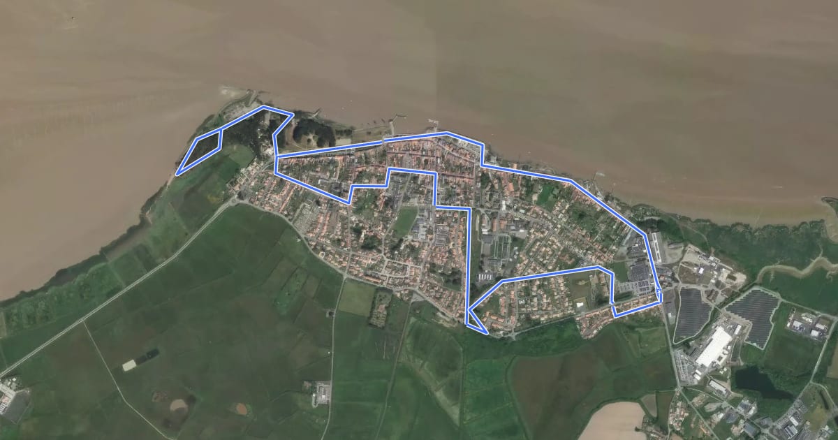 Маршрут Promenade de l'Estuaire на спутниковом снимке