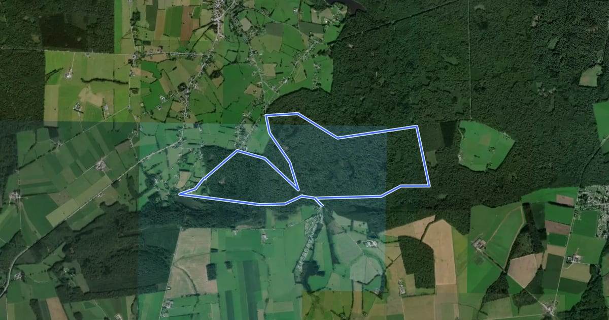 Маршрут Promenade de l'Oise на спутниковом снимке