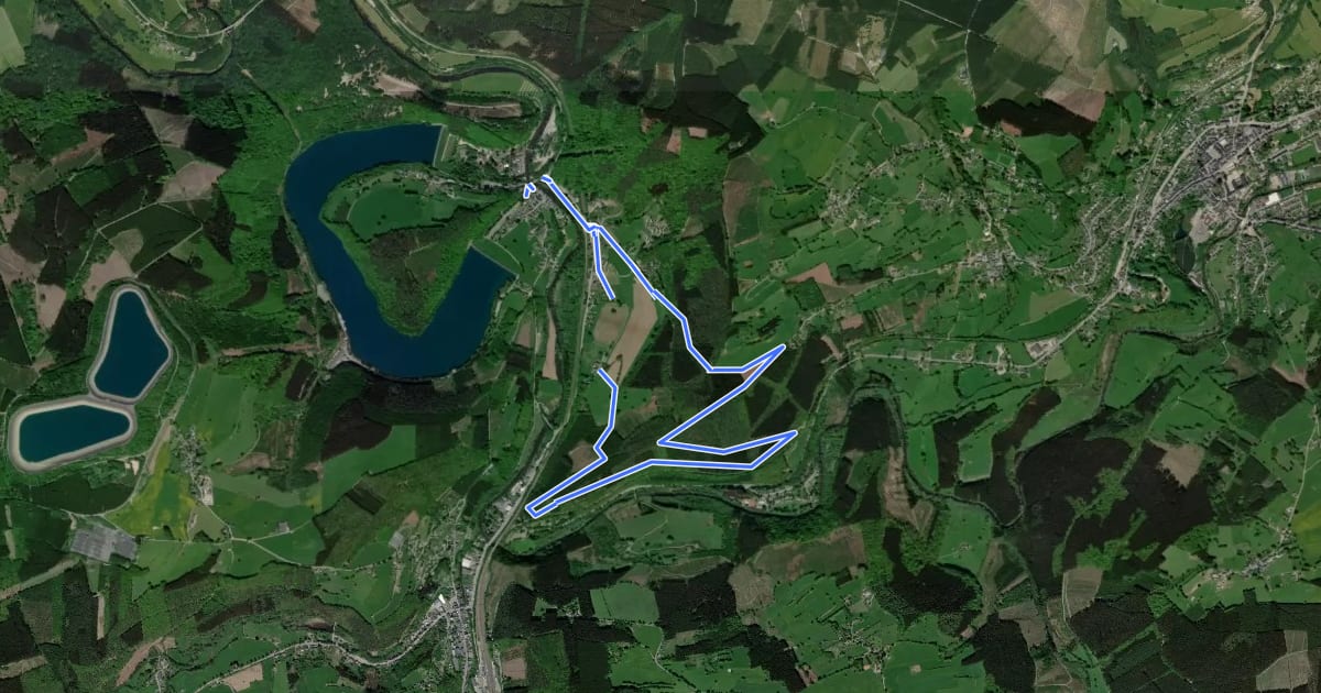 Маршрут Promenade de la Croix aux Clous на спутниковом снимке