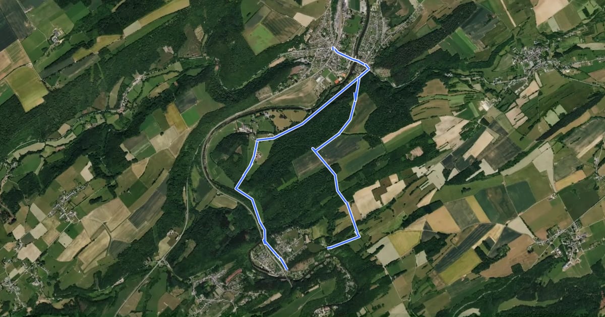Маршрут Promenade de la Croix du Curé de Sy на спутниковом снимке
