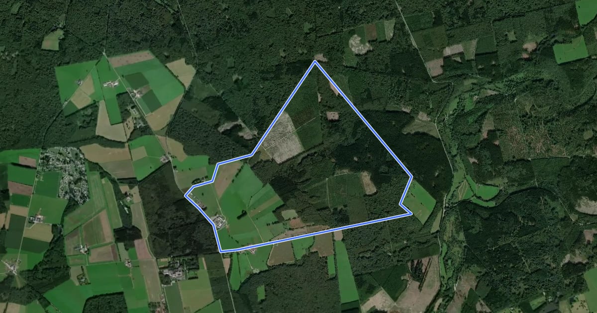 Маршрут Promenade de la Haute Grange на спутниковом снимке