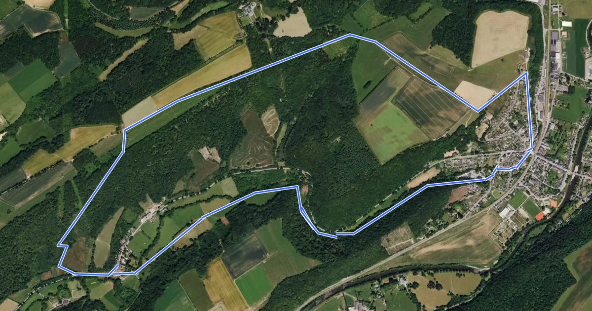Маршрут Promenade de Xhenceval на спутниковом снимке