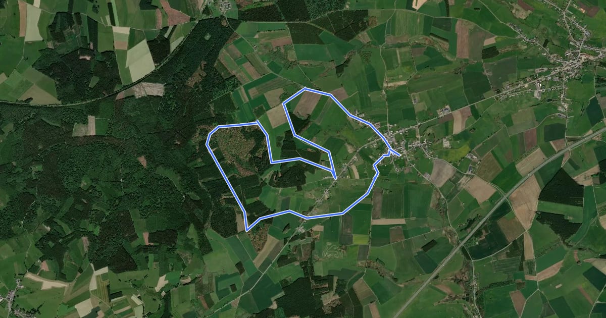 Маршрут Promenade du Chevreuil на спутниковом снимке