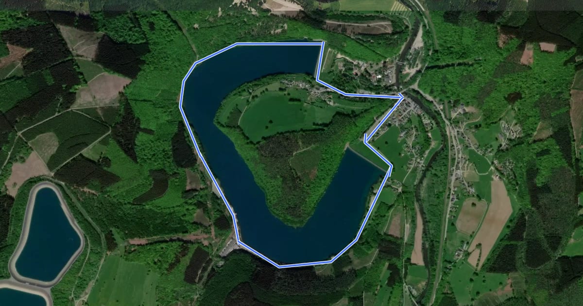 Маршрут Promenade du Lac на спутниковом снимке