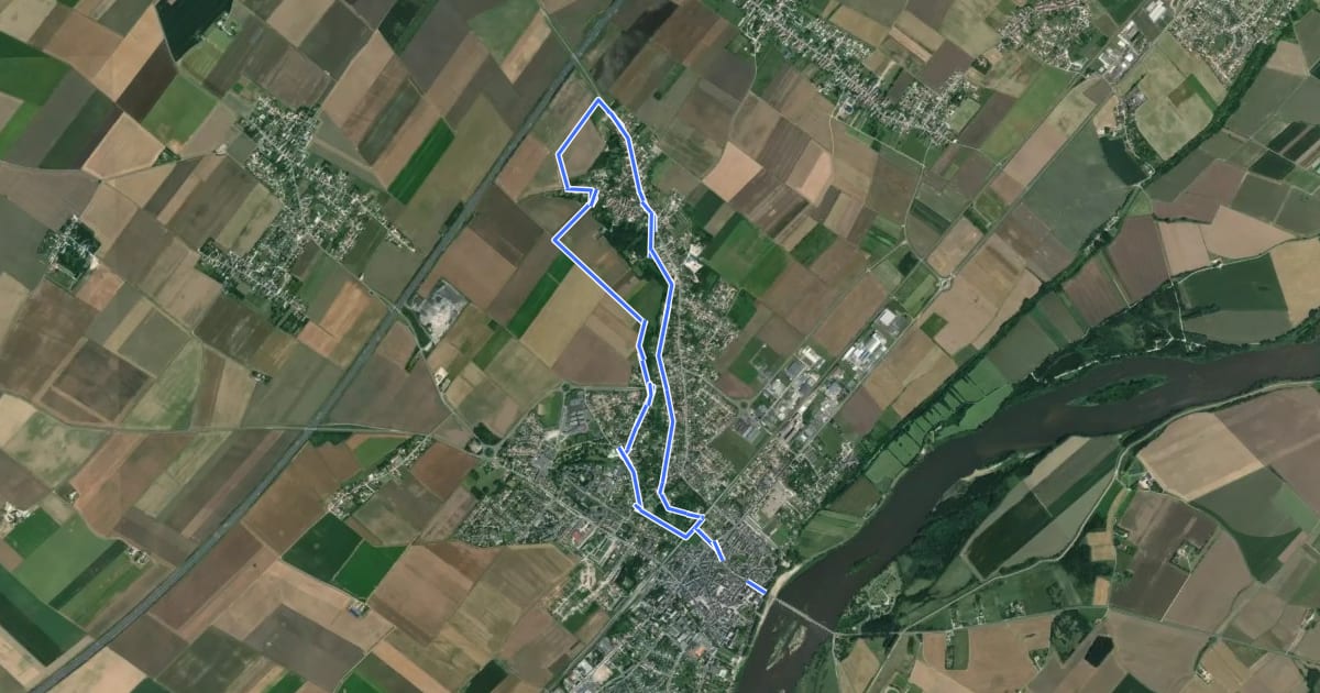 Маршрут Promenade du Rû на спутниковом снимке