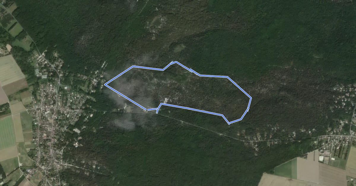 Маршрут Promenade du Rocher Cailleau на спутниковом снимке