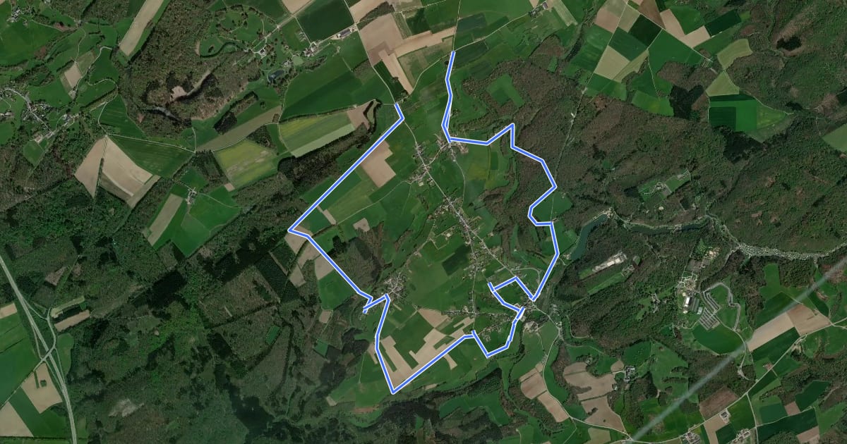 Маршрут Promenade du Tige de Renvaux на спутниковом снимке