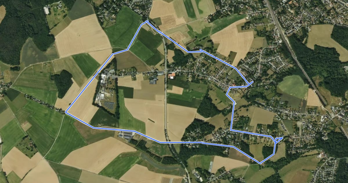 Маршрут Promenade à Ottignies-Louvain-la-Neuve n 2  : Rofessart на спутниковом снимке