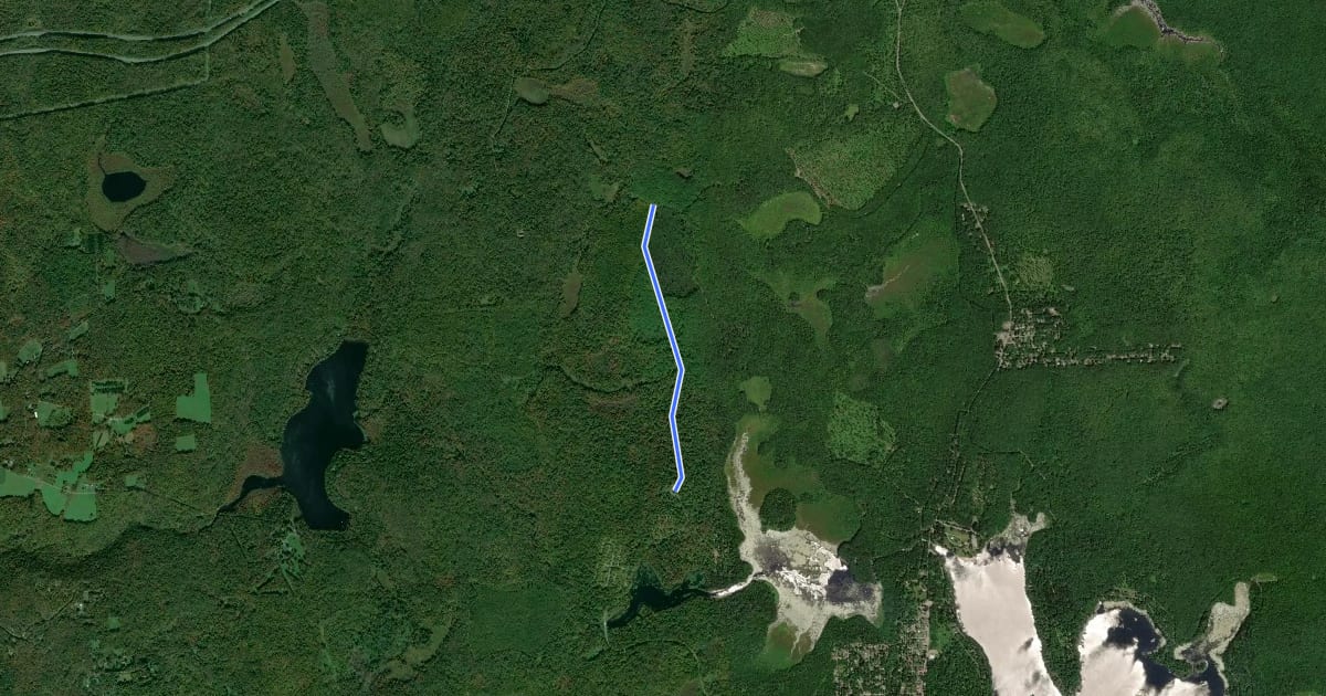 Маршрут Promised Land - Hemlock Hill на спутниковом снимке
