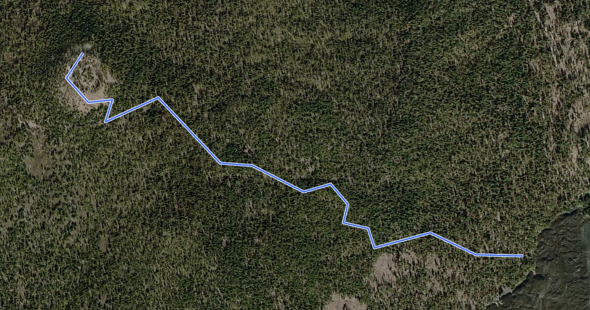 Маршрут Prospect Peak Trail на спутниковом снимке