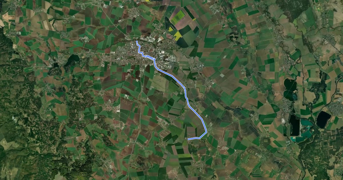 Маршрут Prostějov, dopr.hřiště - Skalka на спутниковом снимке