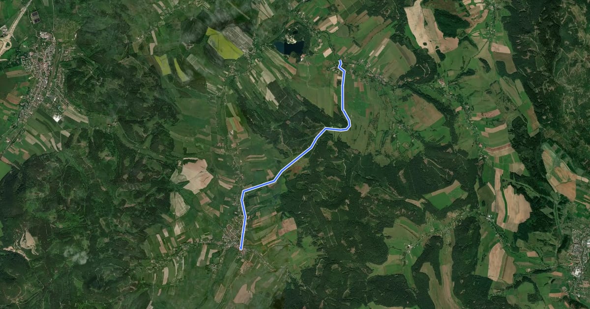 Маршрут Przez Głazy Krasnoludków на спутниковом снимке