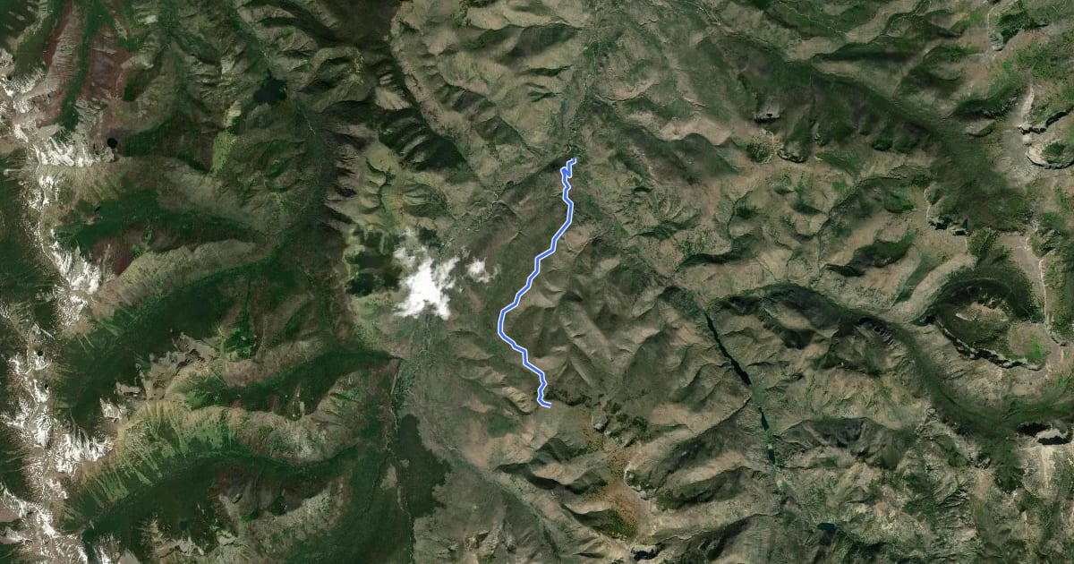 Маршрут Ptarmigan Ridge Trail на спутниковом снимке