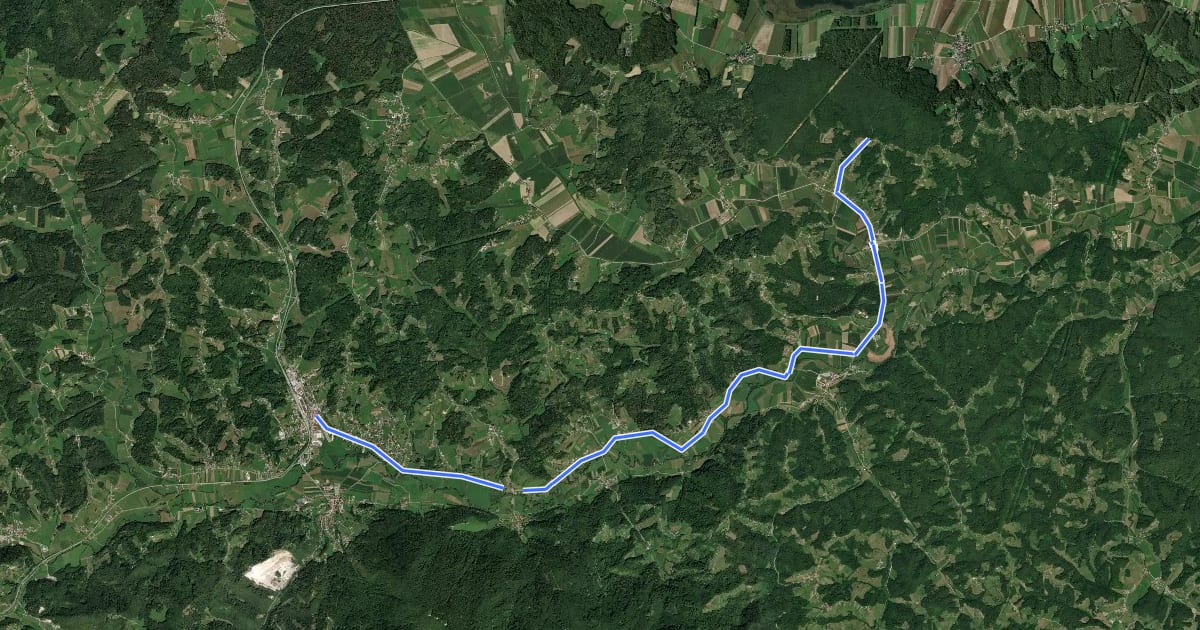 Маршрут Ptuj - Poljčane на спутниковом снимке