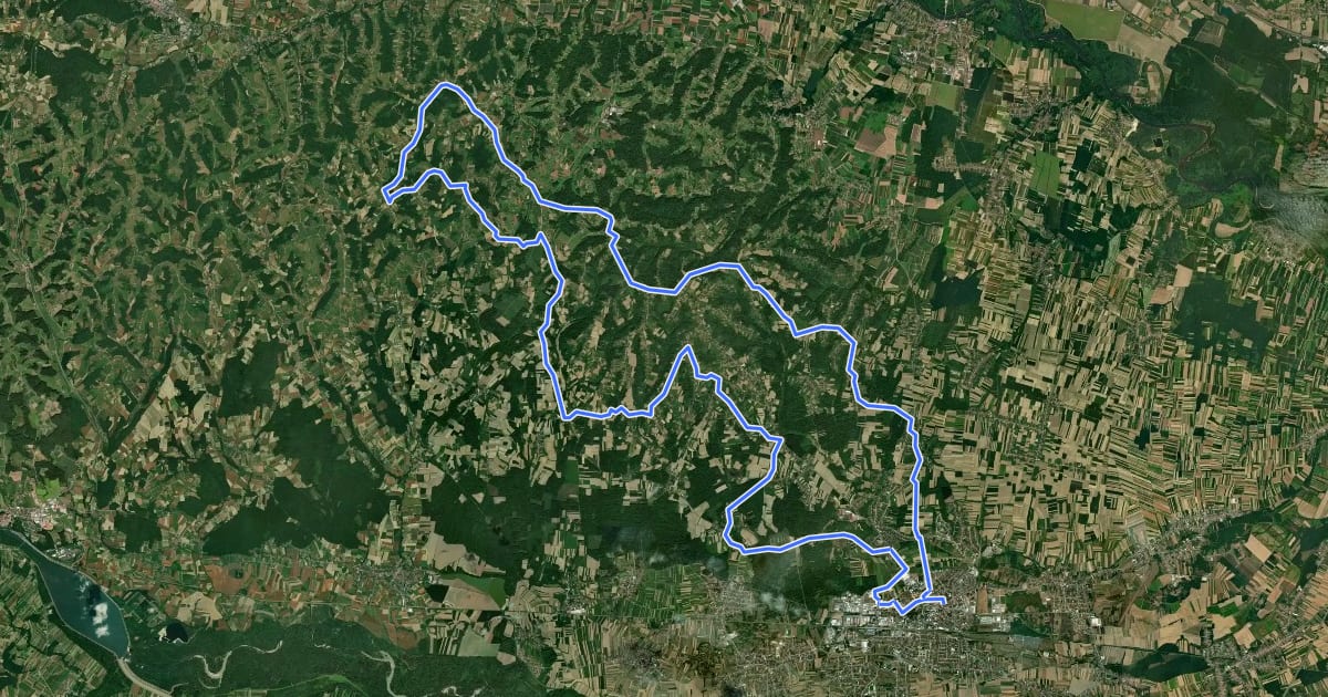 Маршрут Pušipelova на спутниковом снимке