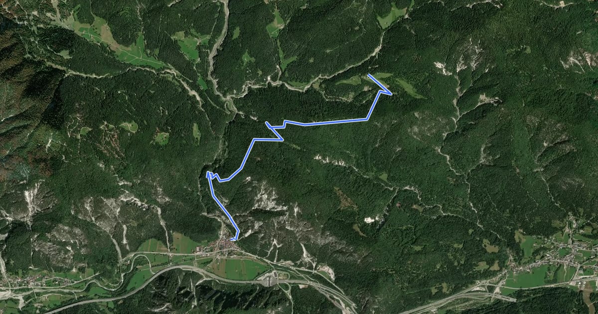 Маршрут Puanina Tour (T6) на спутниковом снимке
