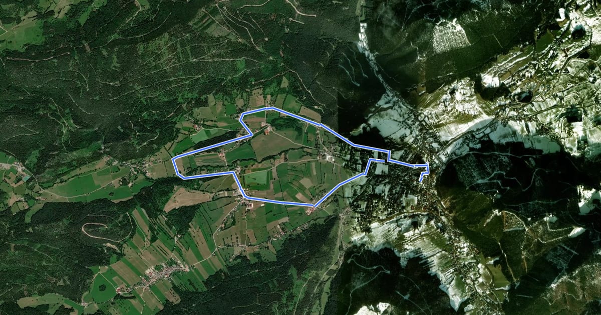 Маршрут Puchberg Laufstrecke 2 на спутниковом снимке